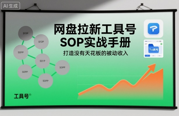 网盘拉新工具号SOP实战手册，打造没有天花板的被动收入-网创阁