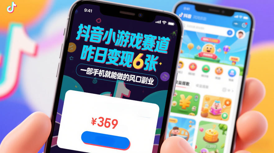 抖音小游戏赛道，昨日变现600+，零基础一部手机就能做的风口副业【揭秘】-网创阁