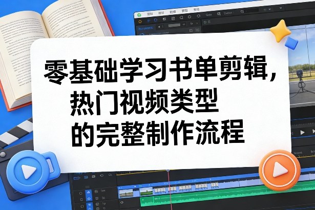 零基础学习书单剪辑，热门视频类型的完整制作流程(更新2026)-网创阁